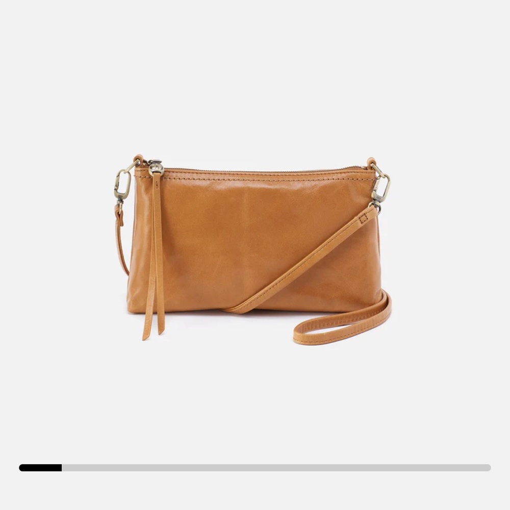 HOBO Darcy Crossbody Bag in Polished Leather Natural